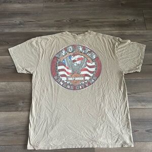 Vintage Y2K Harley-Davidson Worth Kansas City, Mo Eagle Pocket T-Shirt